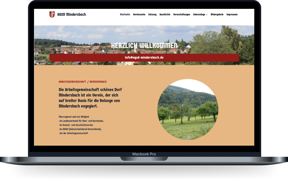 AGSD Mindersbach website mockup