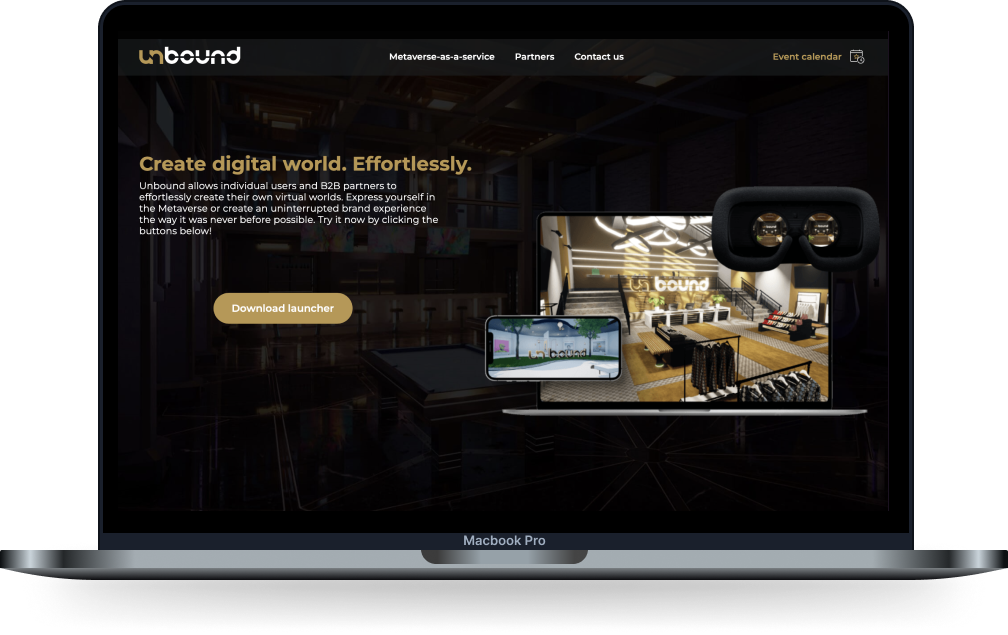 mockup unbound web